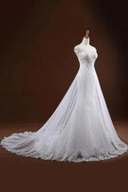 Sequine Appliques Tulle Pretty Mermaid Elegant Wedding Dresses by misshow.com