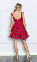 Sequin Graduation Dresses Straight Neckline Party Dress SYH100 by vivymakudress