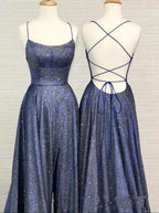 Sexy A-line Spaghetti Straps Ruffles Prom Dress with Slit by misshow.com
