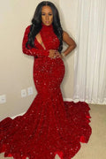 Sexy One-sleeve One-shoulder Floor-Length Prom Dress by misshow.com