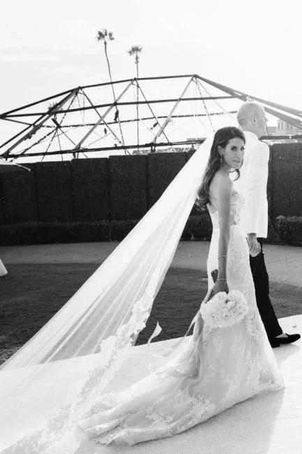 Sexy Strapless Sweetheart Mermaid Wedding Dresses Bridal Gowns With Lace by misshow.com