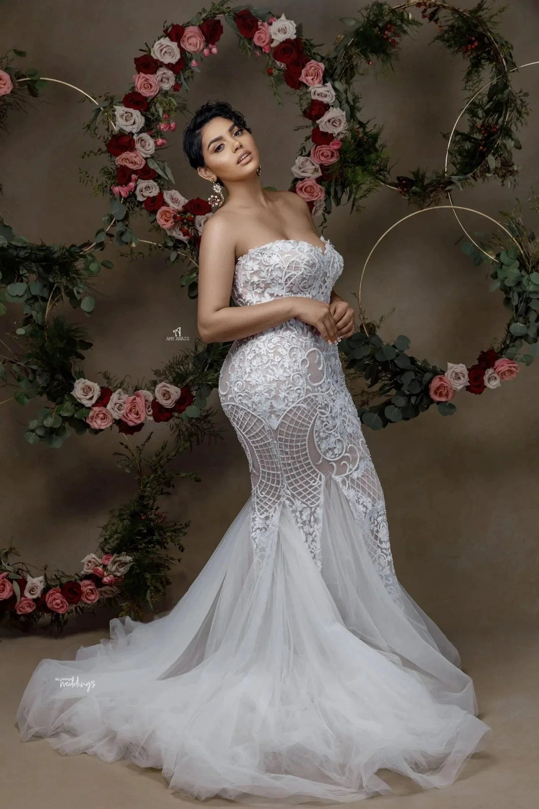Sexy Sweetheart Sleeveless Lace Mermaid Wedding Dress With Applique by misshow.com