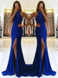 Sheath Halter Sleeveless With Ruffles Jersey Prom Dresses by misshow.com