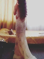 Sheath/Column Sweetheart Sleeveless Beading Chiffon Prom Dresses by misshow.com