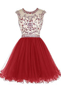 Short Beading Tulle Homecoming Dresses Prom Dresses PG017 by pgmdress