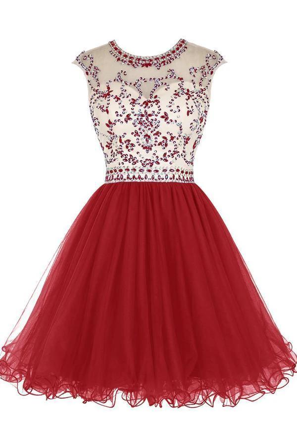 Short Beading Tulle Homecoming Dresses Prom Dresses PG017 by pgmdress