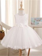 Short Princess Jewel Neck Pageant Flower Girl Dresses - photo 2