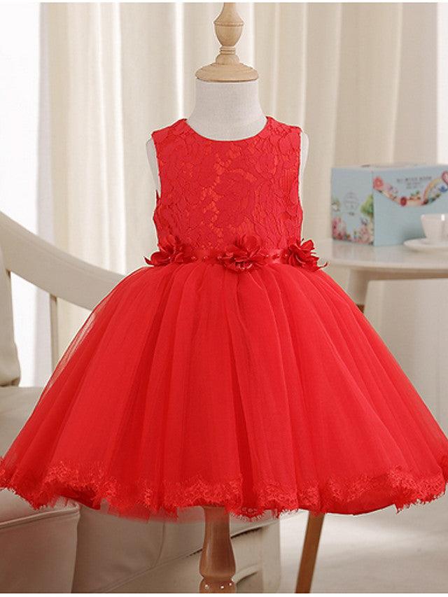 Short Princess Jewel Neck Pageant Flower Girl Dresses - photo 3