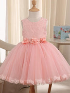 Short Princess Jewel Neck Pageant Flower Girl Dresses - photo 1