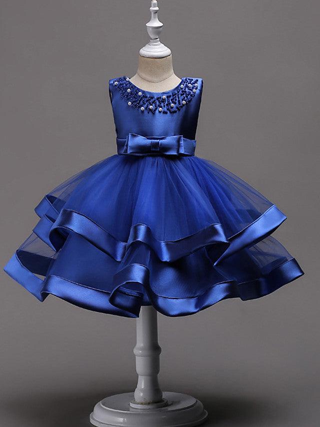 Short Princess Jewel Neck Wedding First Communion Pageant Flower Girl Dresses - photo 4