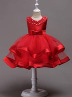 Short Princess Jewel Neck Wedding First Communion Pageant Flower Girl Dresses - photo 5