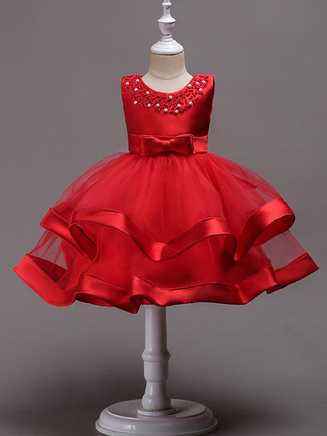 Short Princess Jewel Neck Wedding First Communion Pageant Flower Girl Dresses - photo 5