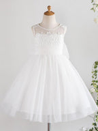 Short Princess Tulle Wedding First Communion Birthday Flower Girl Dresses - photo 1
