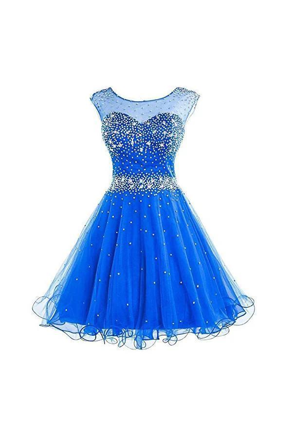 Short Tulle Beading Homecoming Dress Graduation Gown PG077 by pgmdress