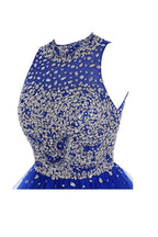 Vestido corto de tul con cuentas para fiesta de bienvenida, PG037