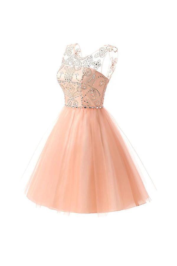 Short Tulle Beading Homecoming Dresses Prom Gowns Party Dresses PG076 by pgmdress