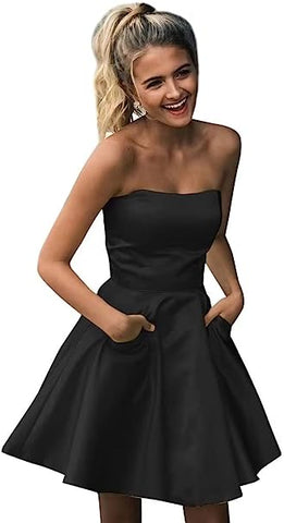 Sweetheart Neckline Homecoming Dresses with Pockets SYH76