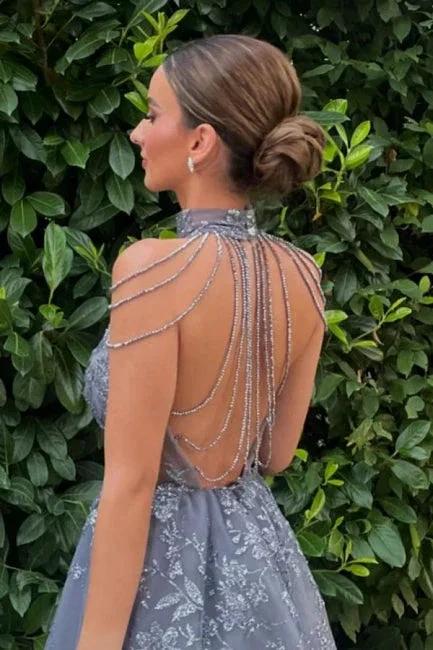 Silver Cocktail Dresses Lace Short Prom Dresses by misshow.com