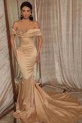 Simple Long Mermaid Prom Dresses with Glitter by misshow.com