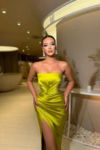 Simple Sexy Long Mermaid Sleeveless Evening Dresses With Slit by misshow.com