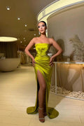 Simple Sexy Long Mermaid Sleeveless Evening Dresses With Slit by misshow.com