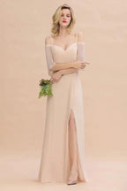 Simple Spaghetti Straps Tiered Prom Dresses | Side Slit A-Line Sleeveless Evening Dresses by misshow.com