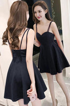 Simple Straps Sweetheart Red Satin Homecoming Dresses Party Dresses PD091 by pgmdress