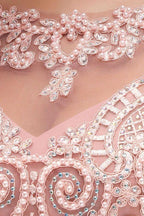 Sleeveless Aline Evening Maxi Dress Beading Crew Neck Party Dress Floor Length by misshow.com