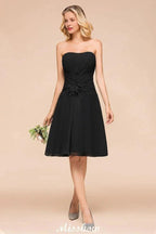 Sleeveless Black Tie Affair Special Occasion Dress Mini Bridesmaid Dress by misshow.com