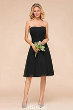 Sleeveless Black Tie Affair Special Occasion Dress Mini Bridesmaid Dress by misshow.com