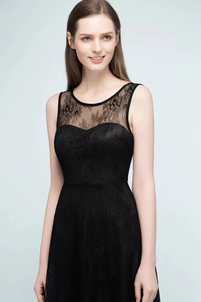 Sleeveless Lace A-line Knee Length Bridesmaid Dresses by misshow.com