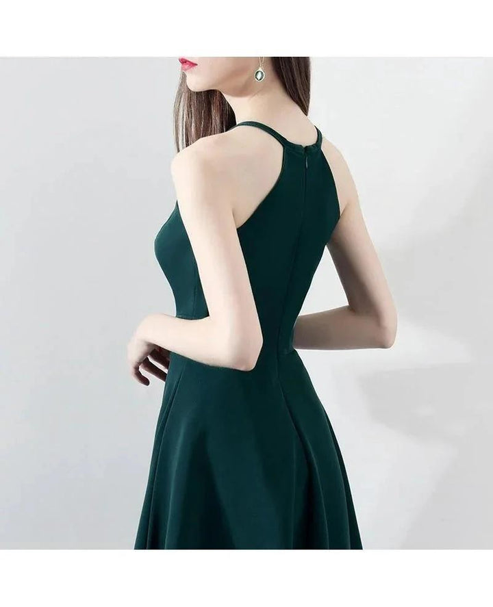Slim Dark Green Aline Short Party Dress Homecoming Dresses Halter PD197 by pgmdress