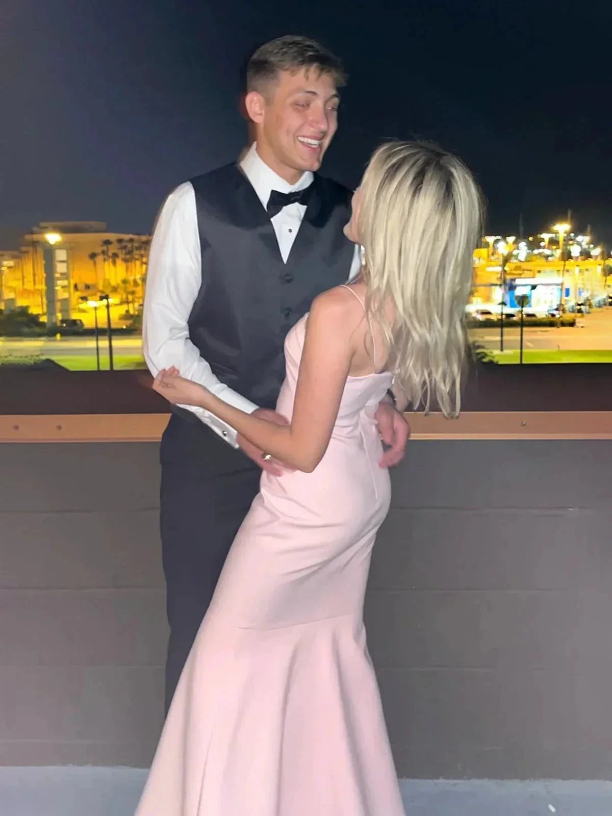 Spade | Pink Spaghetti Straps Mermaid Satin Long Prom Dress by KissProm