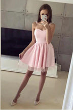 Spaghetti Strap Red Short Prom Dress Mini Homecoming Dress PD305 by pgmdress