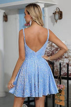 Light Blue Short Prom Dresses SYH97 by vivymakudress