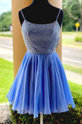 Sparkle Beading Blue Short Prom Dress Homecoming Dress PD315 by pgmdress