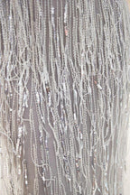 Sparkly V-Neck Tassels Mermaid Prom Dress Sequins Party Gown by misshow.com