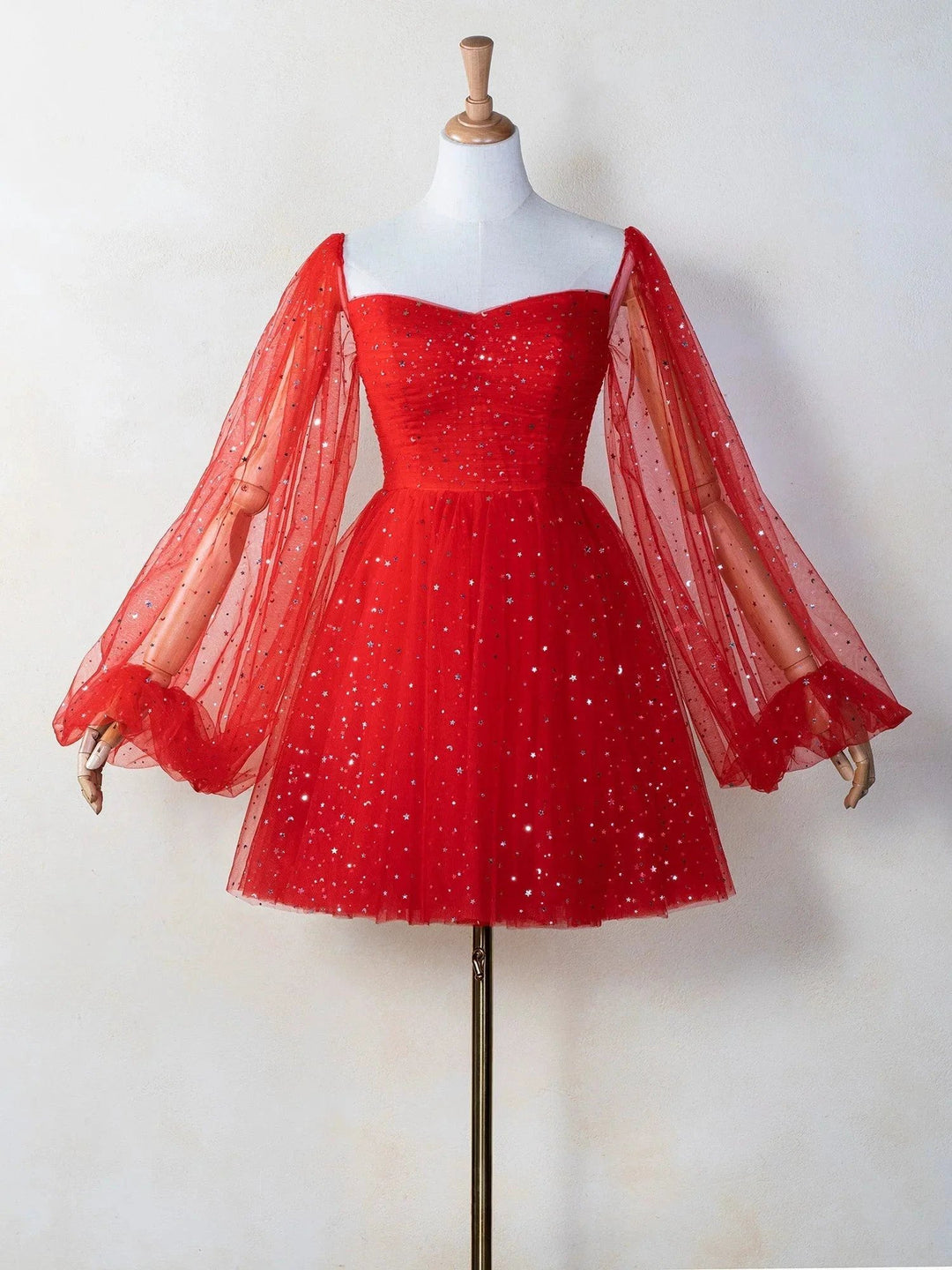 Sweetheart Neck Starlit Cloud Mini Length Dress by Anne of Brittany