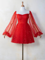 Sweetheart Neck Starlit Cloud Mini Length Dress by Anne of Brittany