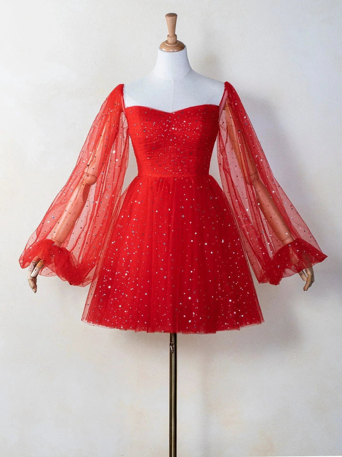 Sweetheart Neck Starlit Cloud Mini Length Dress by Anne of Brittany