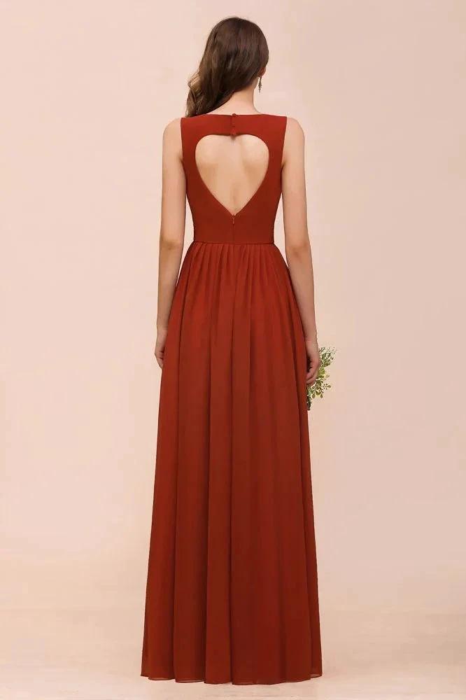 Strap Slim Floor Length Evening Dress for Bride Bridesmaid Dress by misshow.com