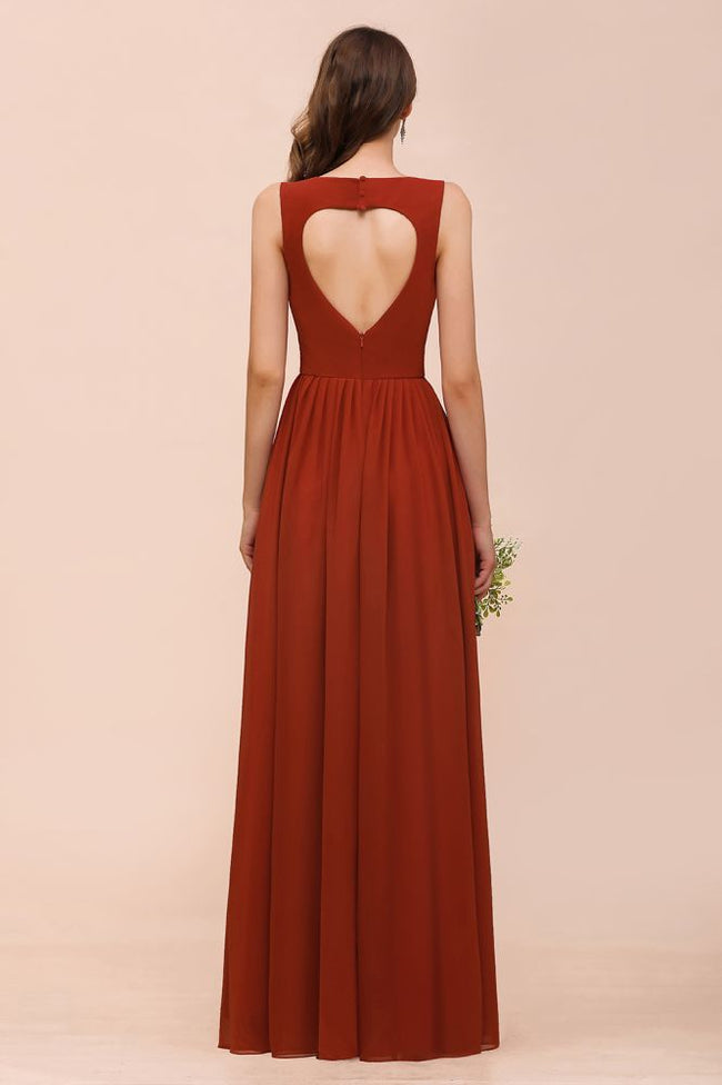 Strap Slim Floor Length Evening Dress for Bride Bridesmaid Dress Main Image