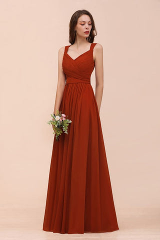 Vestido de noche ajustado con tirantes hasta el suelo para novia y dama de honor