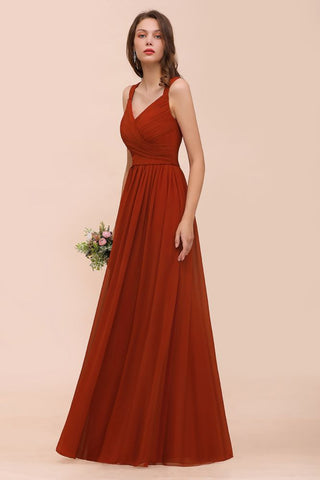 Vestido de noche ajustado con tirantes hasta el suelo para novia y dama de honor