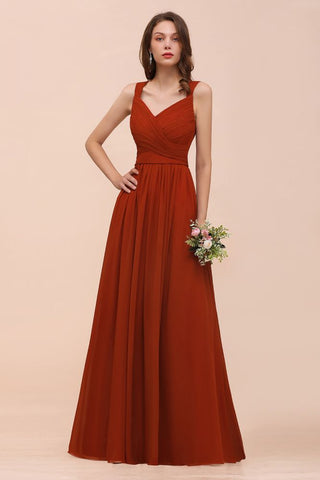 Vestido de noche ajustado con tirantes hasta el suelo para novia y dama de honor