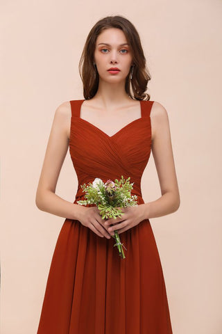 Vestido de noche ajustado con tirantes hasta el suelo para novia y dama de honor