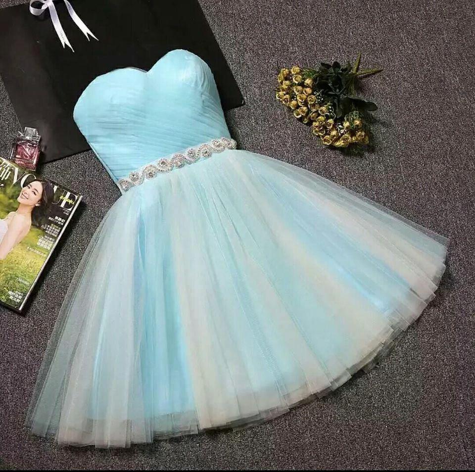Strapless Sweetheart Neck Homecoming Dress Blush Pink Short Prom Dresses PD304 by pgmdress