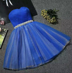 Strapless Sweetheart Neck Homecoming Dress Blush Pink Short Prom Dresses PD304 by pgmdress