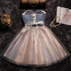Strapless Sweetheart Neck Homecoming Dress Blush Pink Short Prom Dresses PD304 by pgmdress