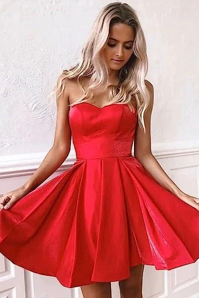Sweetheart Neckline Homecoming Dresses with Pockets SYH76 by vivymakudress